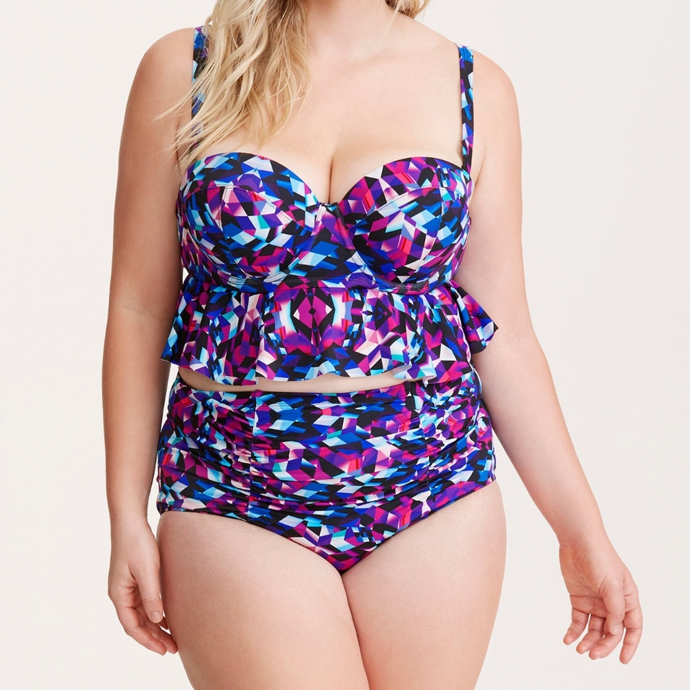 torrid Geo Print Peplum Swim Suit 👙